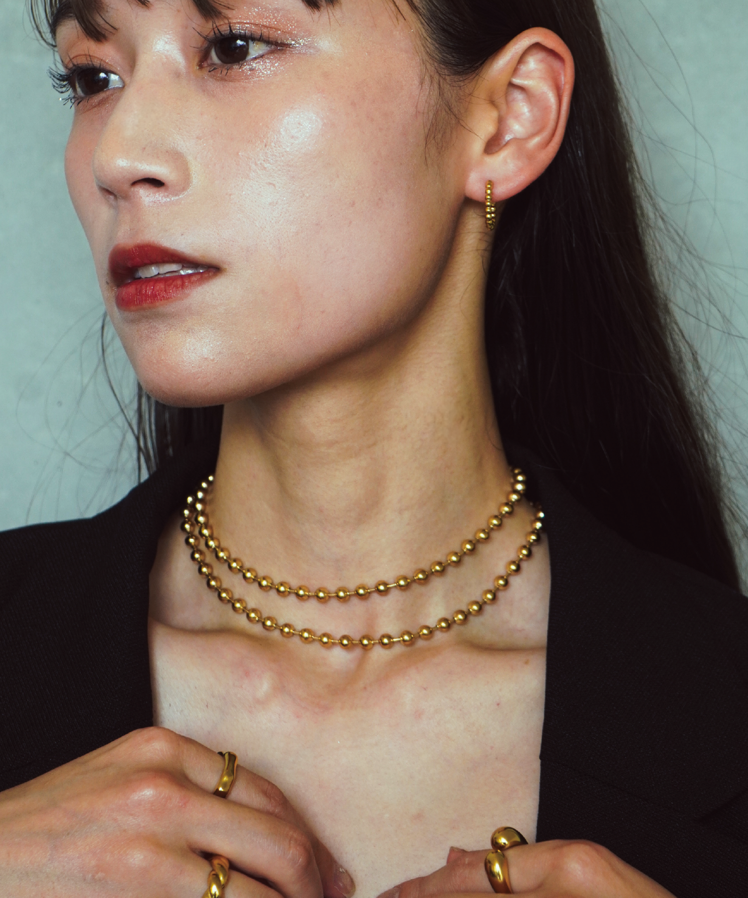 マルチボールチェーンロングネックレス – gavo