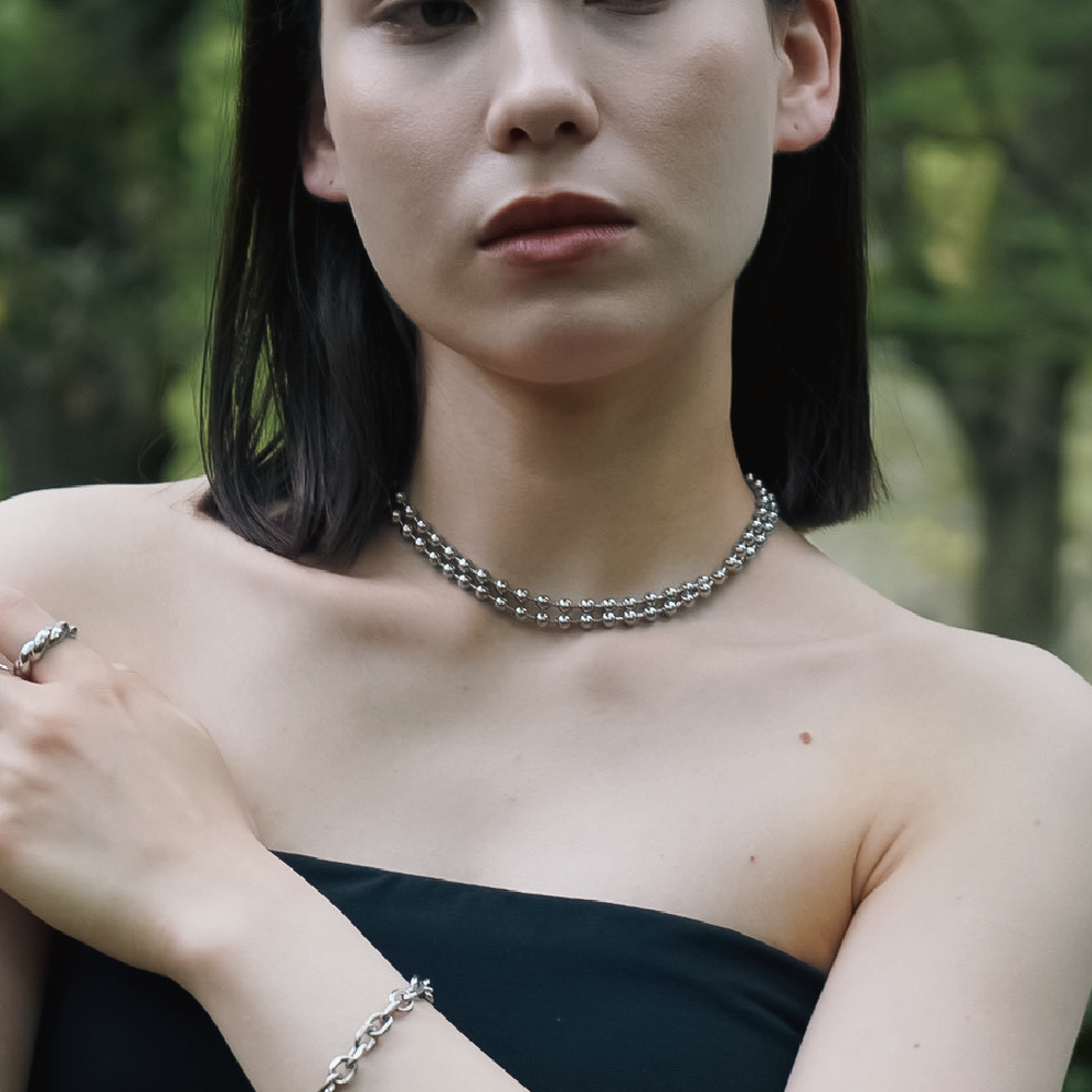 マルチボールチェーンロングネックレス – gavo
